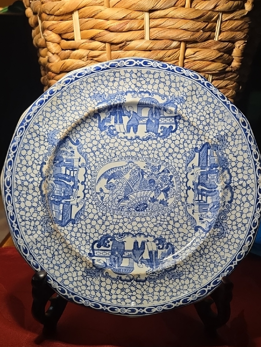 Ceramic Chinese Bird Plate By William Adams